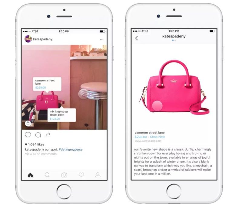 Tasto shopping instagram: da ora è possibile acquistare dal social