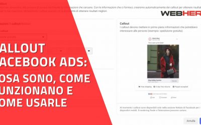 Callout per Facebook Ads: cosa sono, come funzionano e come usarle